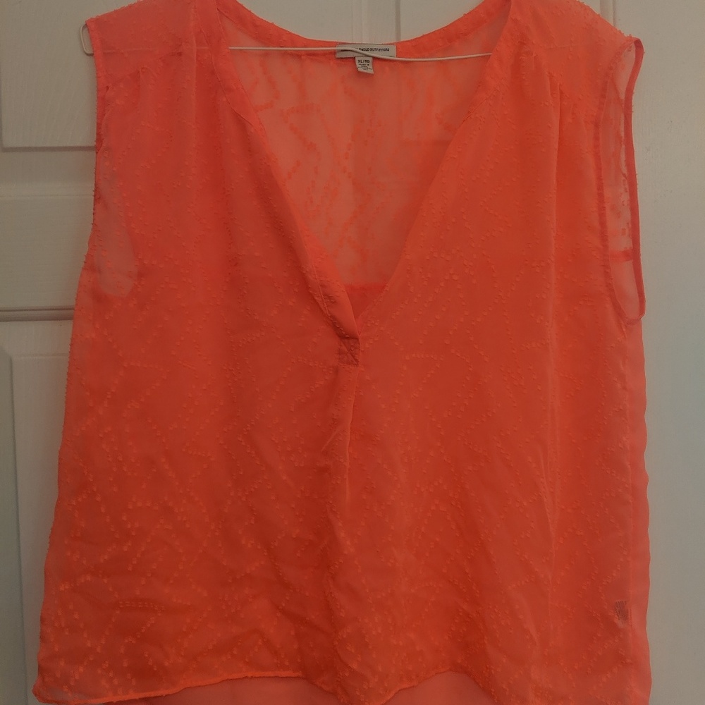American Eagle Sheer Sleeveless Top XL